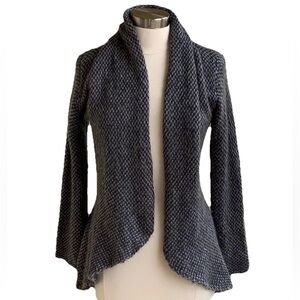 Wooden Ships Mohair Wool Blend Cardigan Sweater S/M Gray Chunky Paola Buendia